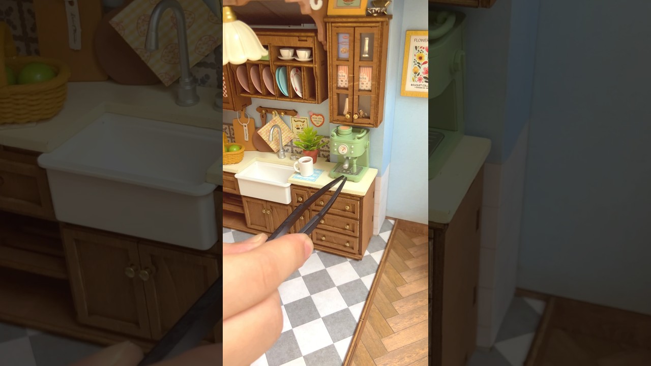 Rolife Baking Kitchen DIY Miniature House Kit 🍞 #diy #diycrafts #miniature  #asmr #minikitchen