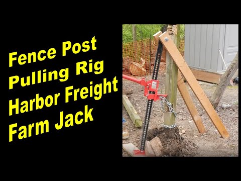 Fence Post Pulling Rig with a Harbor Freight Farm Jack