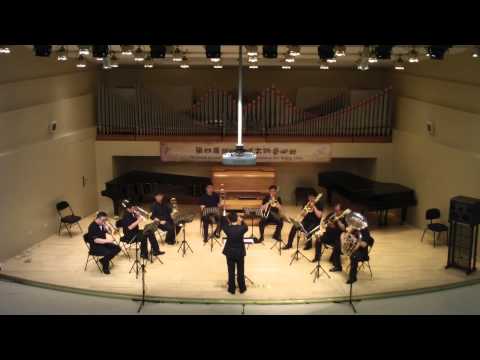2 Movements from "Pictures at an Exhibition", for double trombone quartet and percussion