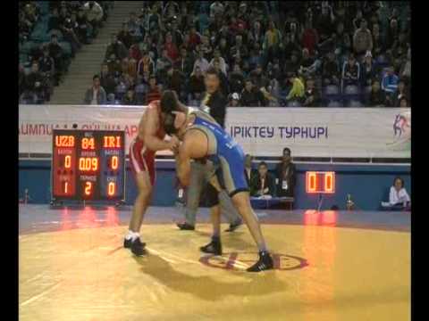 Ehsan Lashgari (IRI) vs Zaurbek Sokhiev (UZB) 84kg 1-2 Final - 2012 Asian Olympic Qualifier