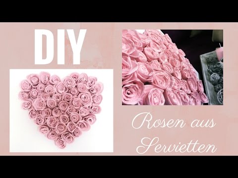 DIY Rosen aus Servietten easy & günstig perfekt zum Muttertag, Valentinstag oder zur Deko