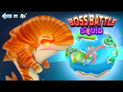 GIANT STRONGER TIGER SHARK VS COLOSSAL SQUID BOSS - Hungry Shark World