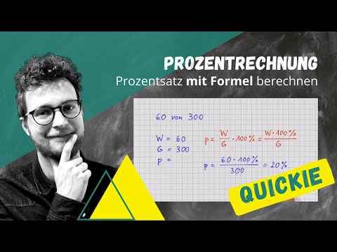Prozentrechnung - Prozentsatz mit Formel berechnen | Mathe Quickie