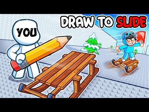 YOU DRAW a SLED and Slide DOWNHILL in Roblox...