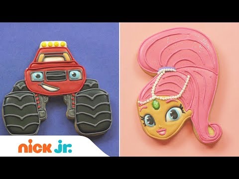 DIY Cookie Art 🍪 Ft. Blaze & Shimmer & Shine! Stay Home #WithMe | Nick Jr.
