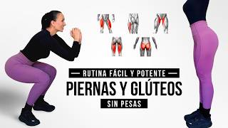5 Ejercicios para aumentar PIERNAS Y GLÚTEOS en casa sin peso | Rutina fácil para tonificar