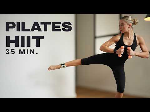 35-Min Pilates HIIT with Weights 🔥 Extreme Sweat & Full-Body Burn!