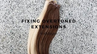 Fixing over-toned hair extensions with Jayne!