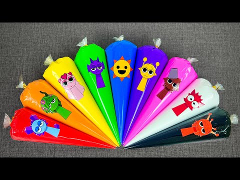 Incredibox Sprunki Slime Madness! ASMR Clay Figures Hidden in Clear Triangle Bags