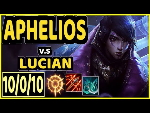 COMP (APHELIOS) vs LUCIAN - 10/0/10 KDA BOTTOM ADC CHALLENGER GAMEPLAY - EUW