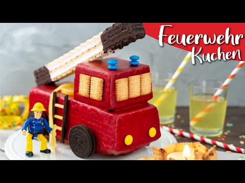 Fire truck cake - easy recipe for a cool fire truck cake!