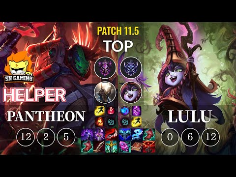 SN Helper Pantheon vs Lulu Top - KR Patch 11.5