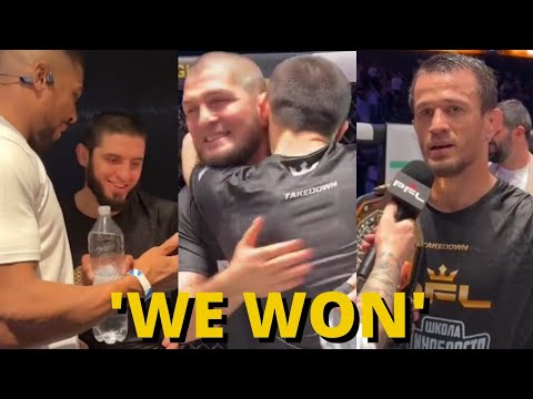 Team Khabib reacts to Usman Nurmagomedov beating Alfie Davis at PFL Dubai