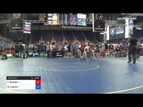 126 Lbs Cons 16 1 Tre Orlando California Vs William Loecke Colorado