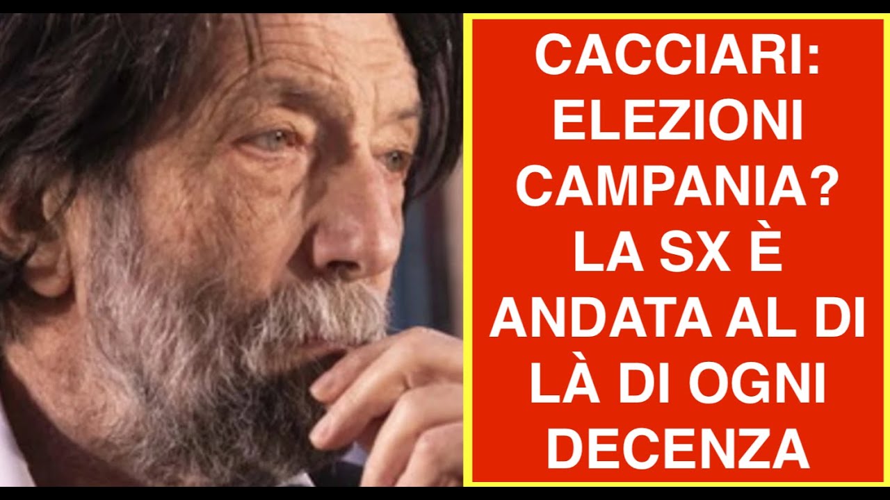 CACCIARI: ELEZIONI CAMPANIA? LA SX È ANDATA AL DI LÀ DI OGNI DECENZA