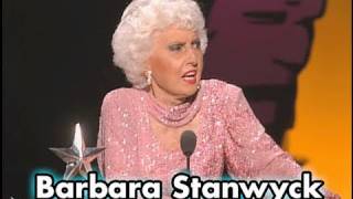 Barbara Stanwyck Accepts the AFI Life Achievement Award in 1987
