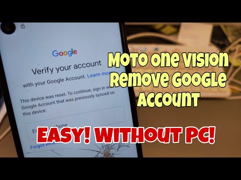 Without PC! Motorola Moto One Vision (XT1970), Remove Google Account, Bypass FRP.