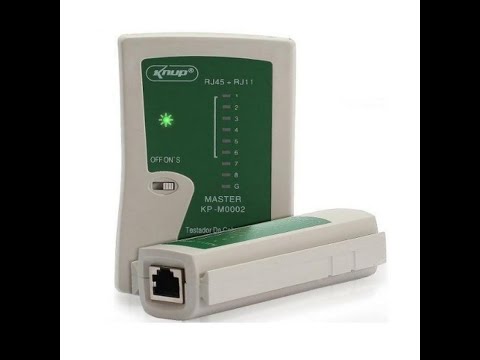 Testador de cabos de rede RJ 45 e RJ 11 - Como usar - Funcionamento