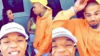 Rae Sremmurd CATCHES Chris Brown Sliding on Groupie at Day Party!