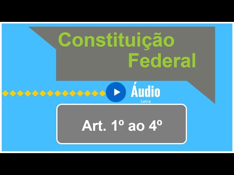 Áudio e Letra da Constituição Federal   Art  1º ao 4º