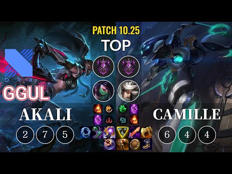 DRX.A Ggul Akali vs Camille Top - KR Patch 10.25