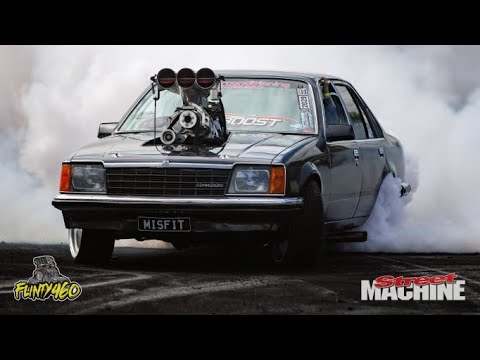 BLOWN LS1 VB COMMODORE "MISFIT" MAKING CLOUDS AT SUMMERNATS 35