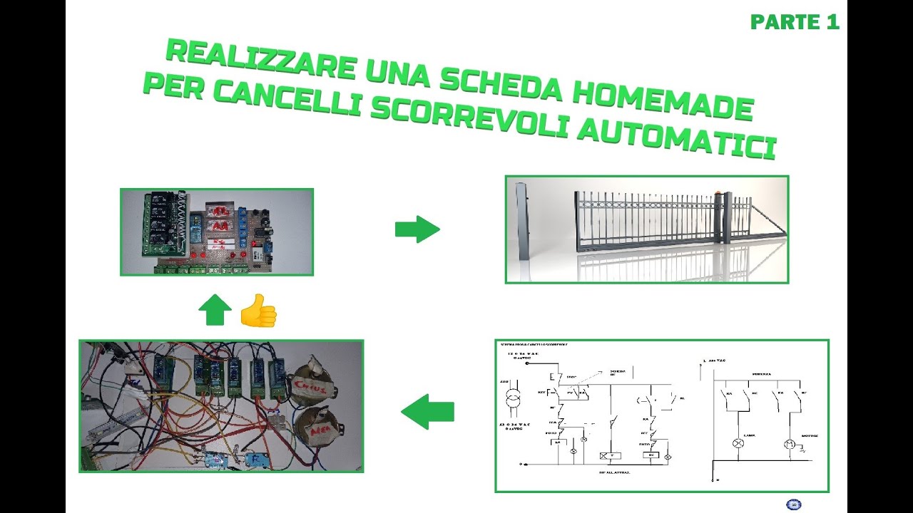 CIRCUITO SCHEDA CANCELLO AUTOMATICO SCORREVOLE HOMEMADE PARTE 1(SCHEMA)