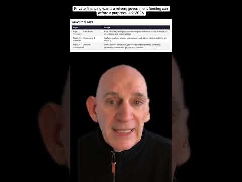 Private financing wants a return; government funding can afford a purpose. 4-9-2026