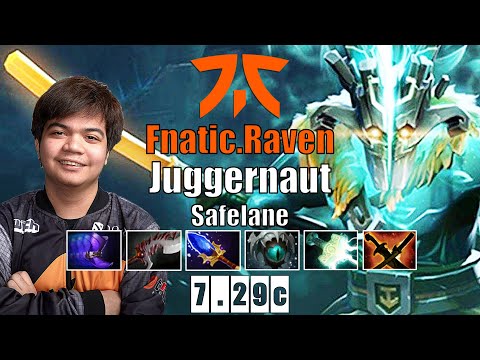 Juggernaut Safelane | Fnatic.Raven | RAVEN OMNISLASH HARD GAME COMEBACK | 7.29c Gameplay Highlights