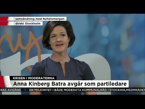 Här berättar Anna Kinberg Batra att hon avgår - Nyheterna (TV4)