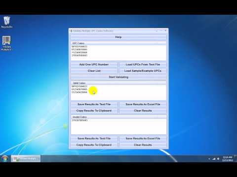Validate Multiple UPC Codes Software