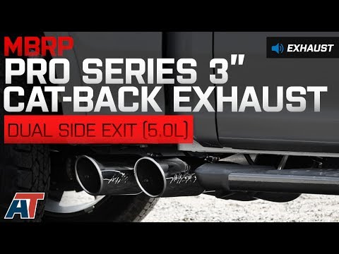 2015-2016 F150 MBRP Pro Series 3" Cat-Back Dual Side Exit Exhaust 5.0L Sound Clip & Install