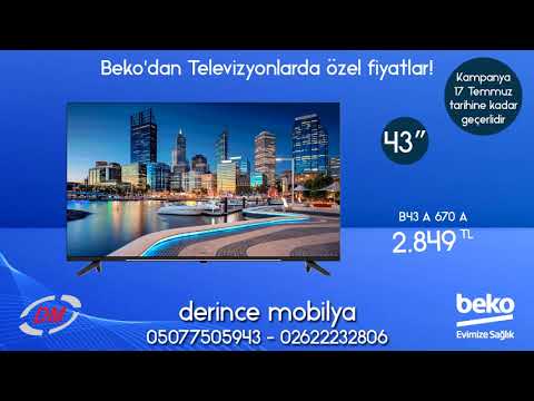Beko Televizyonlar özel fiyatlar ile Derince Mobilya'da