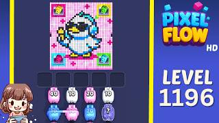 Pixel Flow Level 1196 Solution Walkthrough