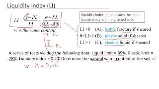 Liquidity Index of Clay | Formula to Estimate Liquidity Index (LI) #engineering #education #science