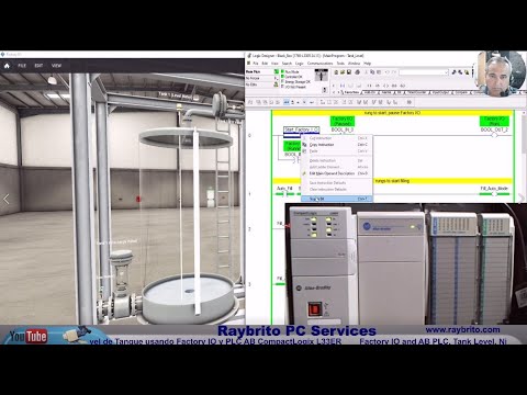 Factory IO and AB PLC Tank Level, Nivel de Tanque usando Factory IO y PLC AB CompactLogix L33ER