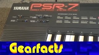 Video thumbnail for Yamaha PSR-7 demonstration: 80's keyboard with lush FM! by Gearfacts