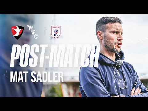 Post-match: Mat Sadler reacts to Cheltenham defeat