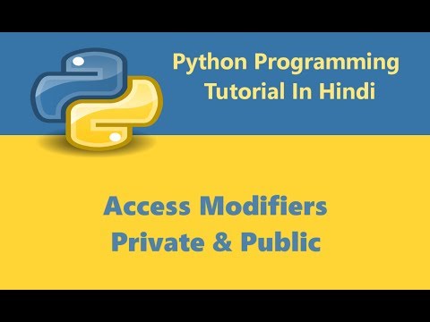 Python Programming Tutorial 32 Access Modifier In Oop Hindi