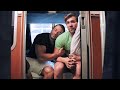 Two Guys, One Tiny 'First Class' Train Room