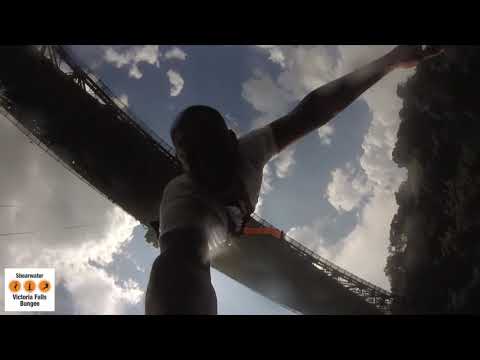 Will Smith Bungee Jumps Holding GoPro at Victoria Falls