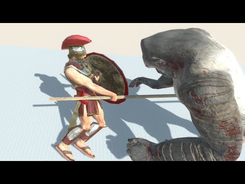 SPARTAN WARRIOR vs SAME SIZE EVERY UNIT - Animal Revolt Battle Simulator