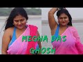 MEGHA DAS GHOSH IN PINK SAREE ON A VIRGIN SEA BEACH VIDEO DESI FASHION SAREE SHOOT