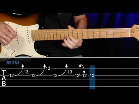 How To play Wanted Dead Or Alive SOLO GUITAR LESSON