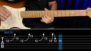 How To play Wanted Dead Or Alive SOLO GUITAR LESSON