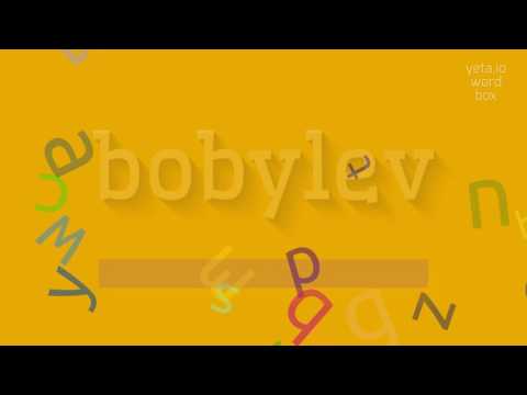 How to say "bobylev"! (High Quality Voices)