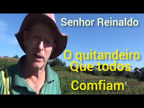 Agricultor Reinaldo e sua lavoura Santa Maria do Herval. RS