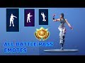 ALL BATTLE PASS DANCES (SEASON 2-6) | Fortnite
