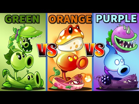 Plants Vs Zombies 2 Team Gree Vs Orange Vs Purple Team Plant Vs Team Plant-That Team Plant Will Win?