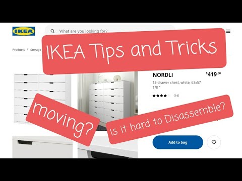 Part of a video titled IKEA Nordli Disassembly/Assembly Tips and Tricks Dresser Drawers